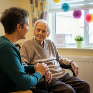 care resident celebrating birthday