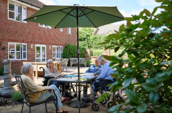 care home residents socialising sussex