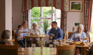 elderly parent and family