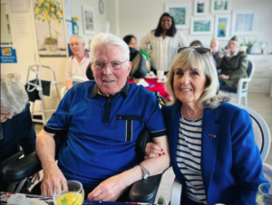 husband and wife in a splendid home